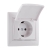 Socket Outlet Earthed - With Protection Cover - Ceramic
