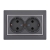 Double Socket Outlet - Earthed - Ceramic