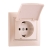 Socket Outlet Earthed - With Protection Cover - Ceramic