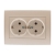 Double Socket Outlet - Earthed - FireProof Plastic